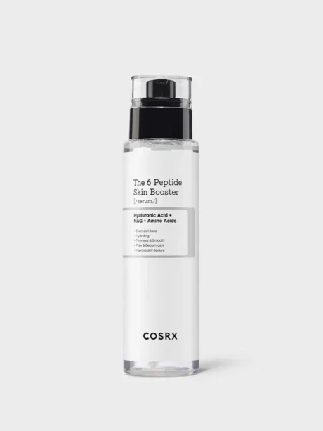 COSRX The 6 peptide skin booster serum – Ορός με 6 πεπτίδια για συνολική βελτίωση της επιδερμίδας Λεπτόρρευστο serum, που λειτουργεί ως το πρώτο βήμα πριν τους ενισχυμένους ορούς για συνολική βελτίωση της επιδερμίδας.